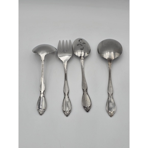 Oneida Chatelaine Set 4 Serving Pieces Spoon Community Stainless Flatware - Picture 3 of 6